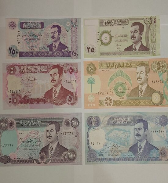 IRAQ Saddam Set UNC Banknotes 1992-2002
