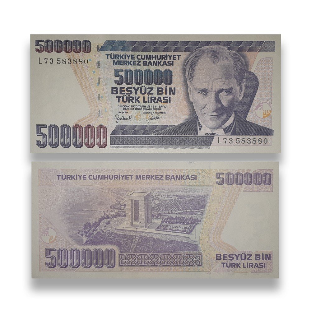 Turkey-500000-Lira-1970-(1982)-P#212
