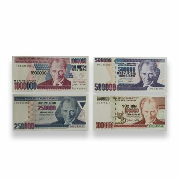 TURKEY set of 4 UNC Banknotes 7th issue