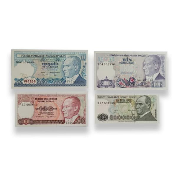 Turkey Banknotes UNC set L. 1970
