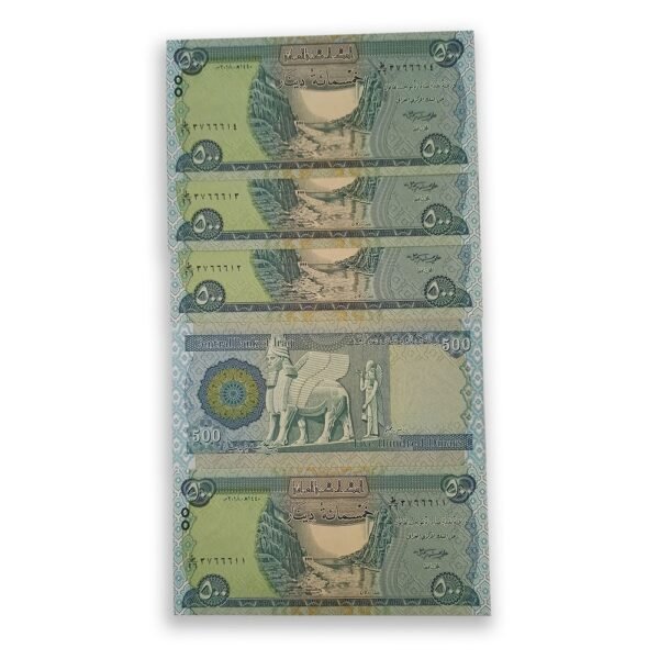 Iraq UNC banknotes lot 500 dinar x 5