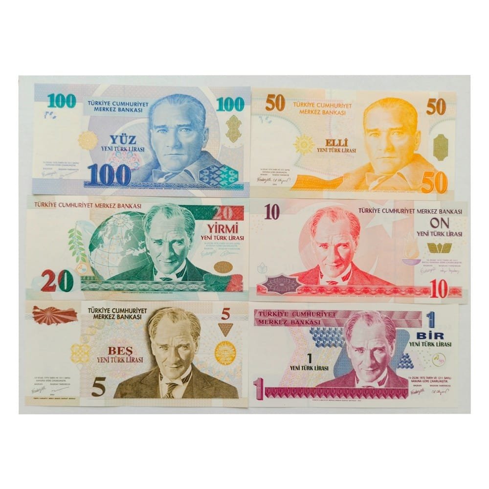 Turkey-YTL-UNC-banknotes-set-2005