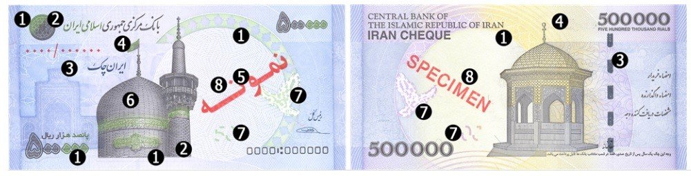 IRAN CURRENCY: 500000 RIAL 2015 BANKNOTE