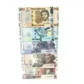 Sierra Leone set of 5 uncirculated banknotes, 2022, 1, 2, 5, 10, 20 Leones