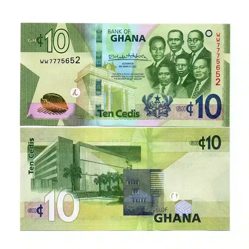 Ghana 10 Cedis UNC Banknote – 2022 (Pick-P-W47)