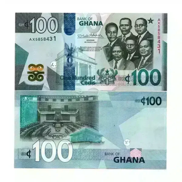 Ghana 100 Cedis Banknote (2022, Pick-P-W50)