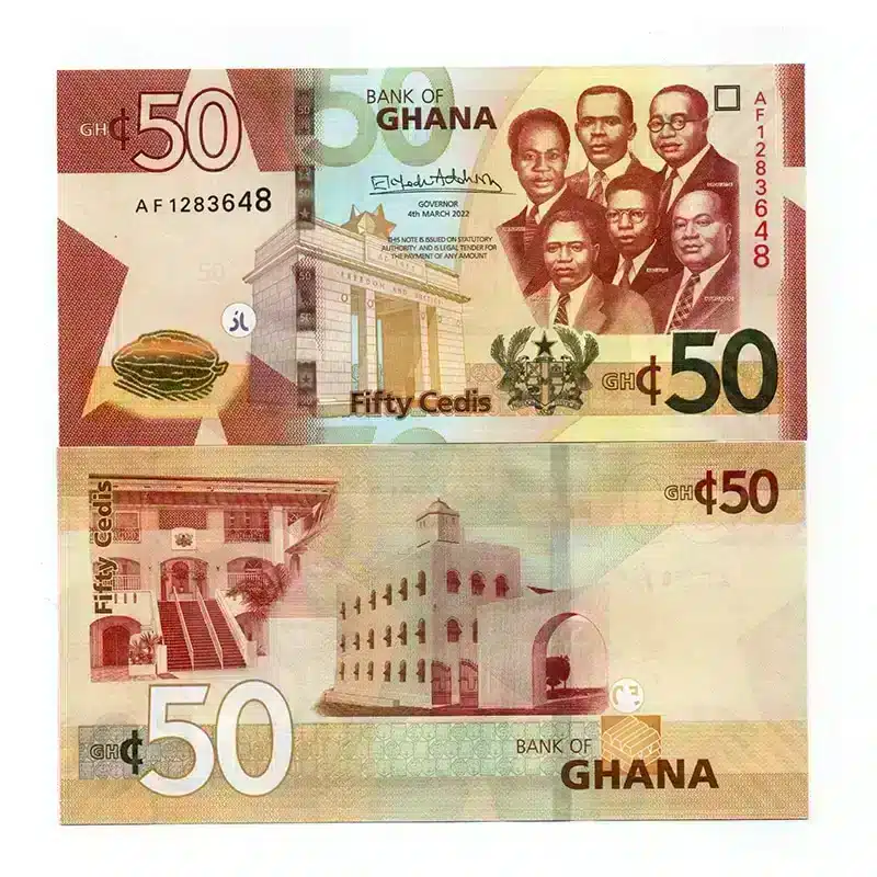 Ghana 50 Cedis UNC Banknote – 2022 (Pick-P-W49)